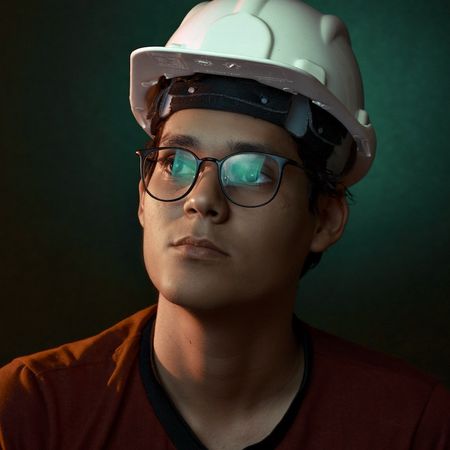 Engineer in hard hat